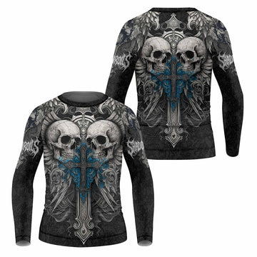 Twin Skulls Covenant Kids Rash Guard