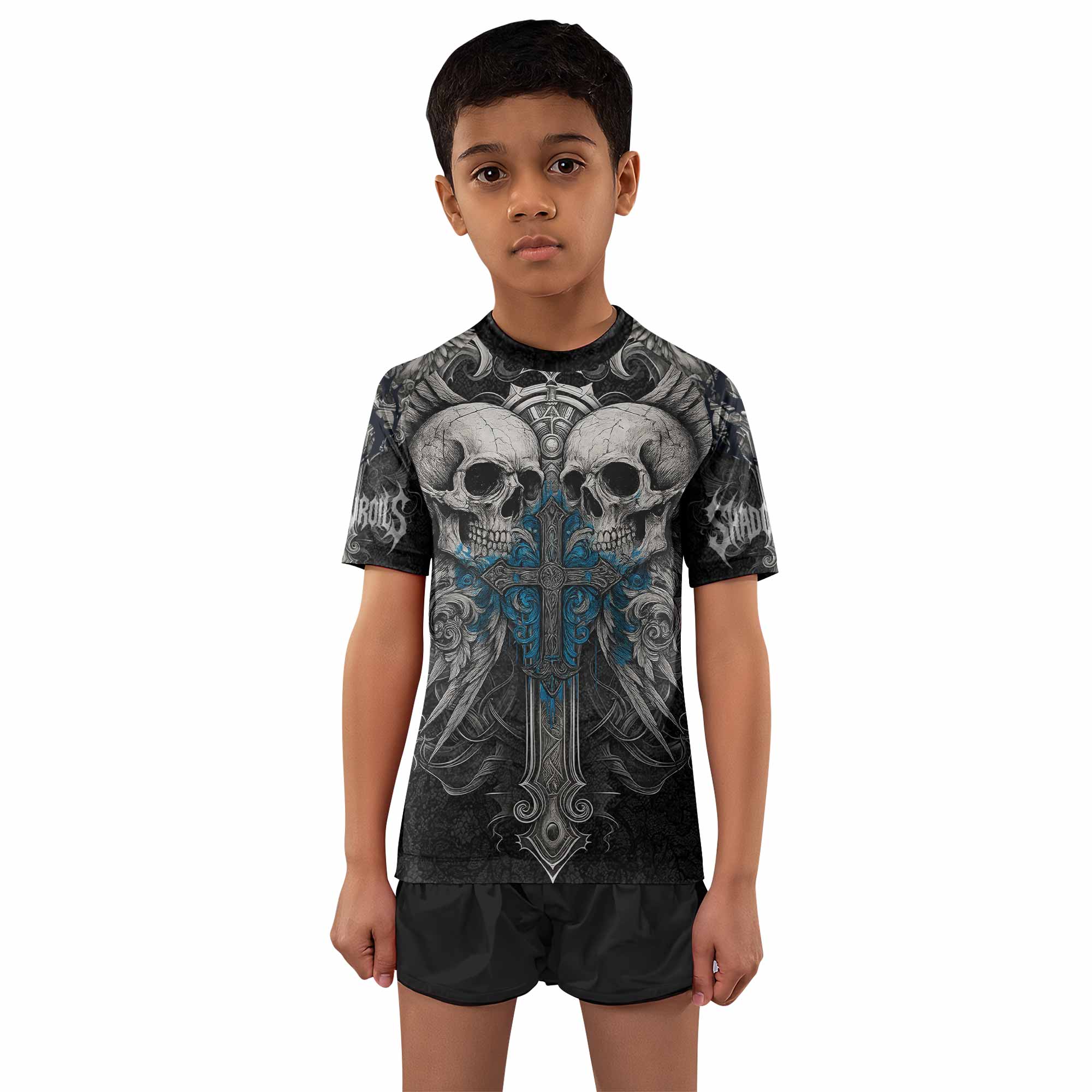 Twin Skulls Covenant Kids Rash Guard