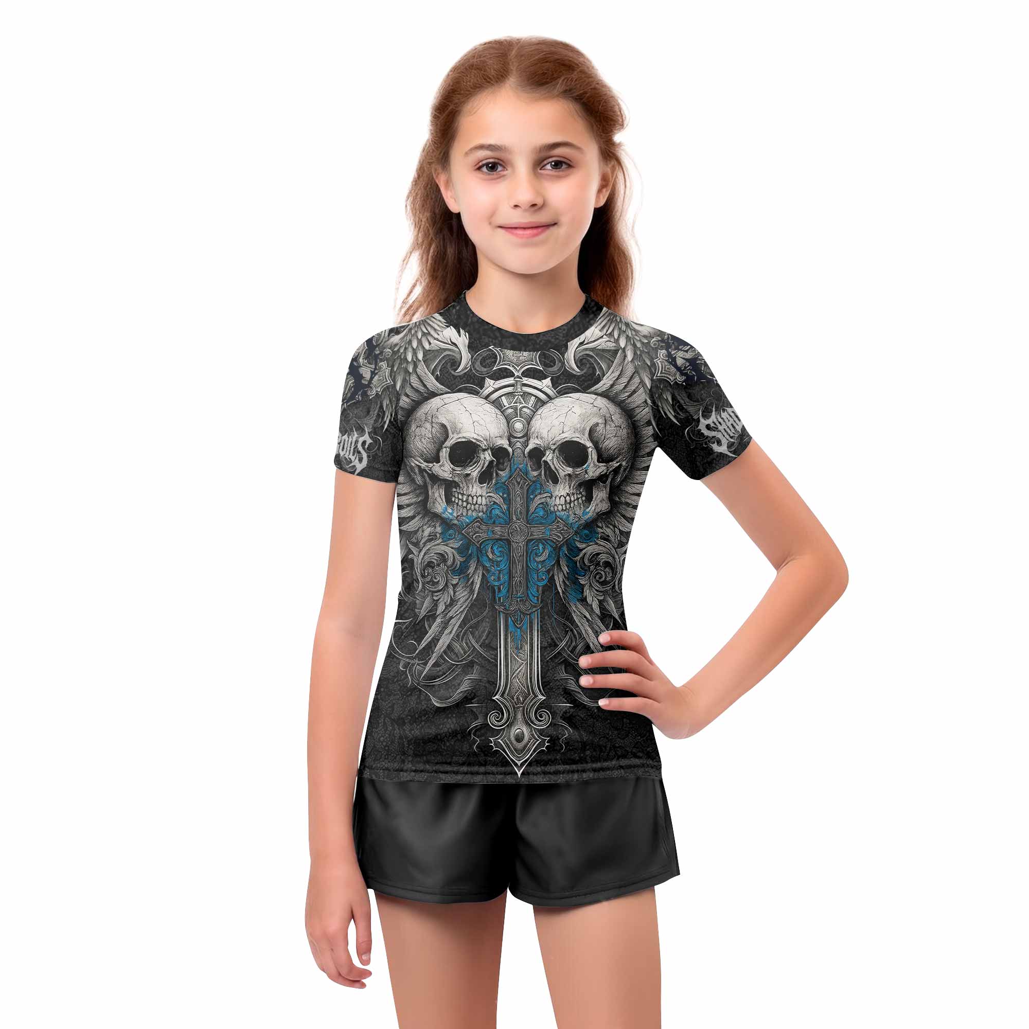 Twin Skulls Covenant Kids Rash Guard