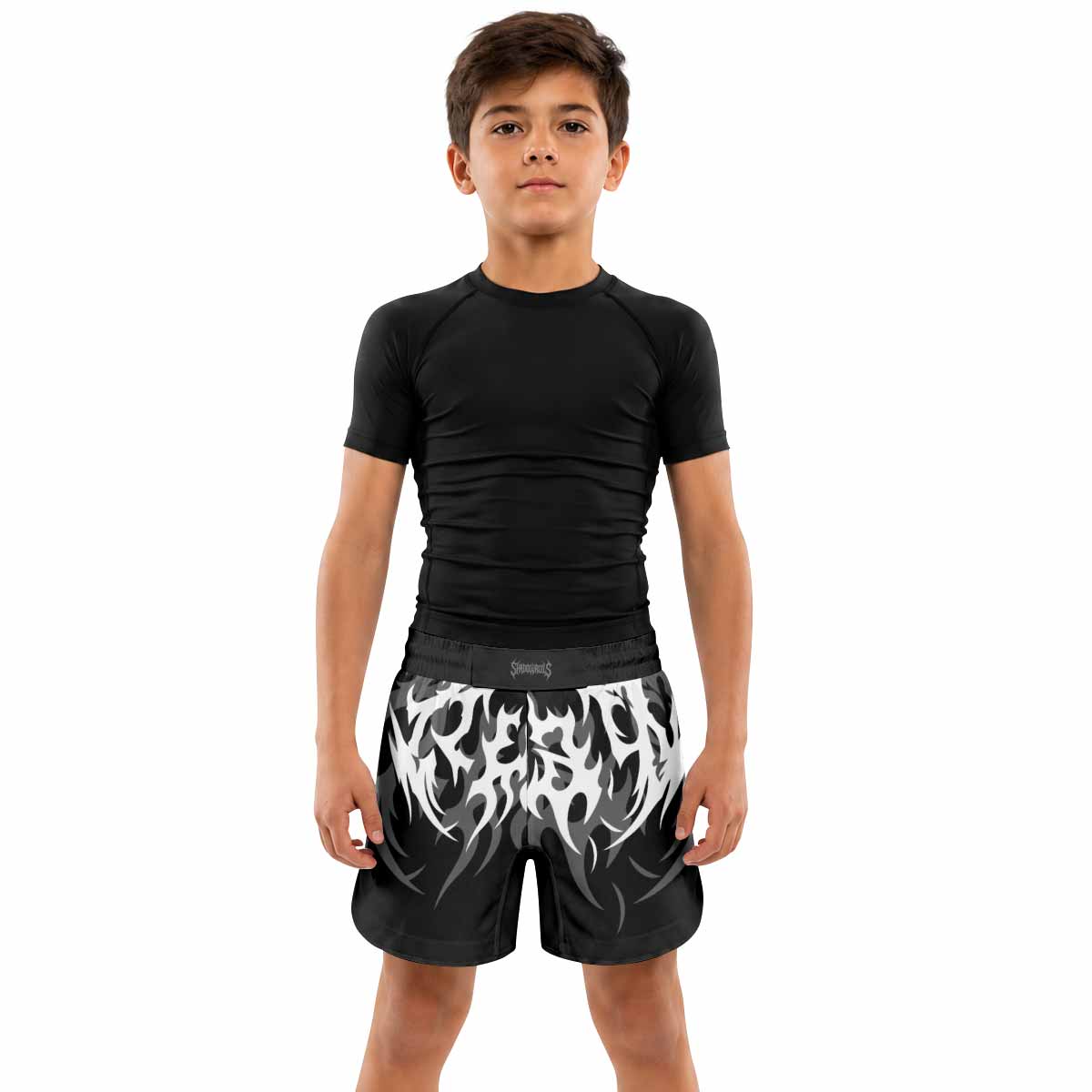 Tribal Inferno Kids Grappling Shorts - lifestyle