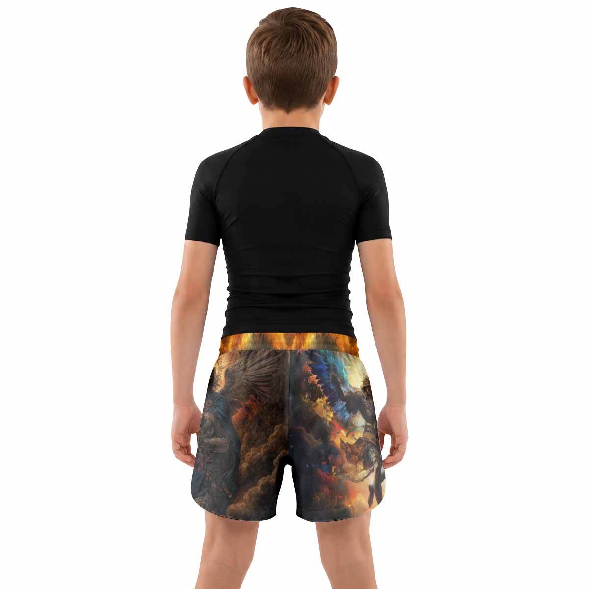 Archangel Michael Kids Grappling Shorts - lifestyle