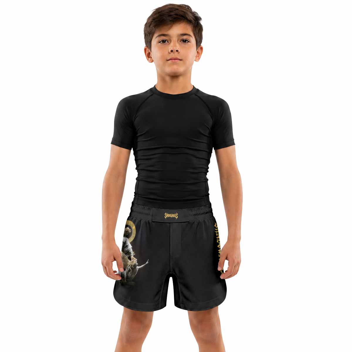 Fall of Medusa Kids Grappling Shorts - lifestyle