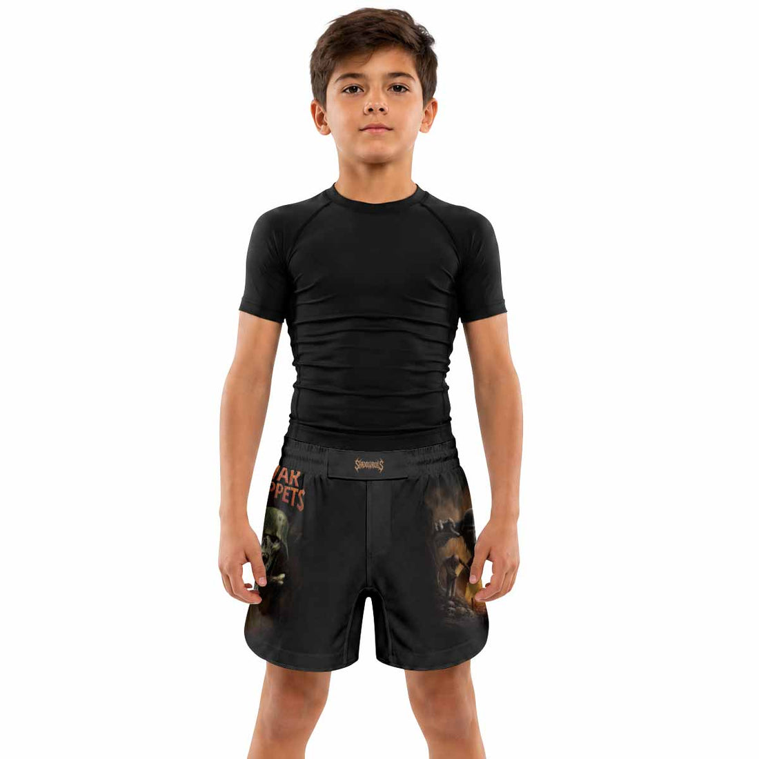 War Puppets Kids Grappling Shorts - lifestyle