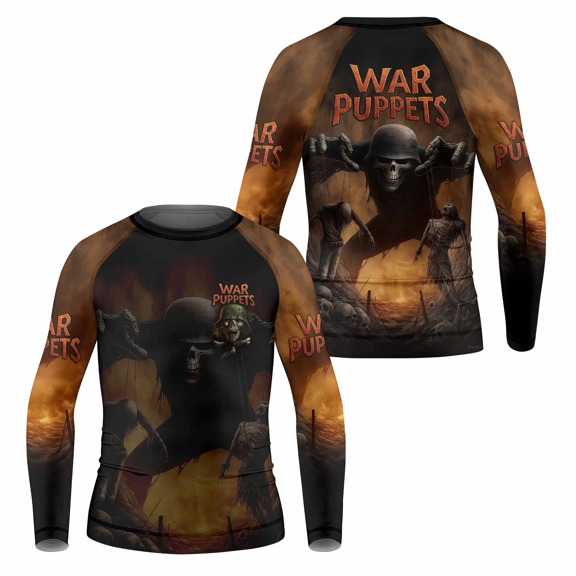 War Puppets Kids Rash Guard
