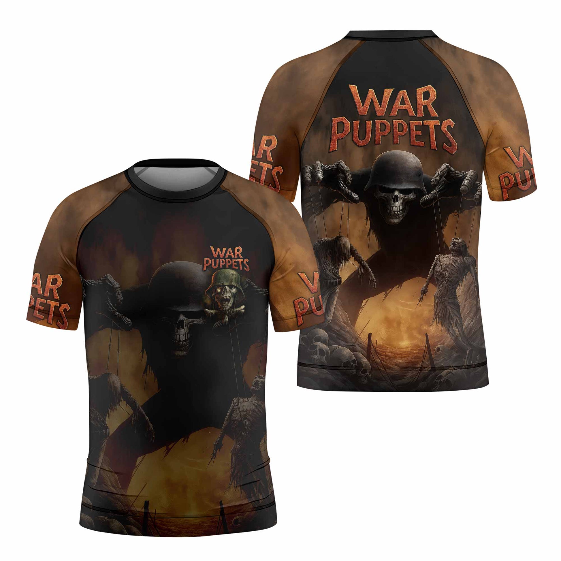 War Puppets Kids Rash Guard