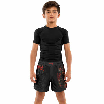Baphomet's Wrath Kids Grappling Shorts - lifestyle
