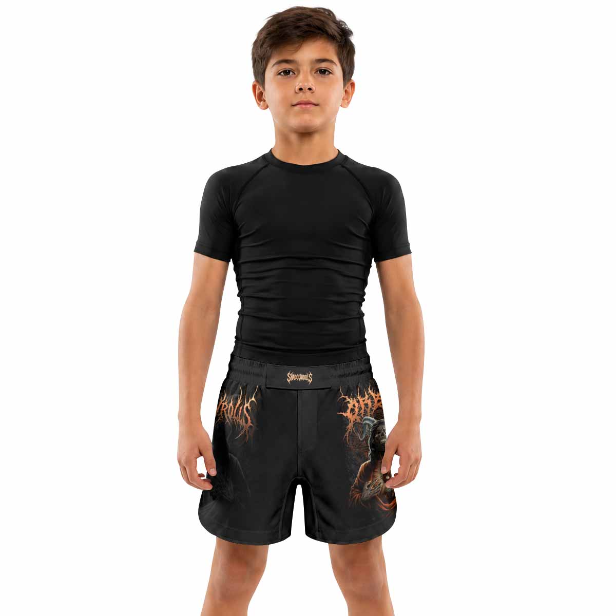 Cult of Shadows Kids Grappling Shorts - lifestyle