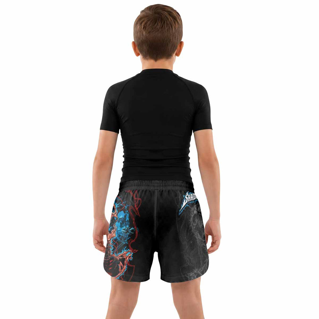 Necro Chains Kids Grappling Shorts - lifestyle