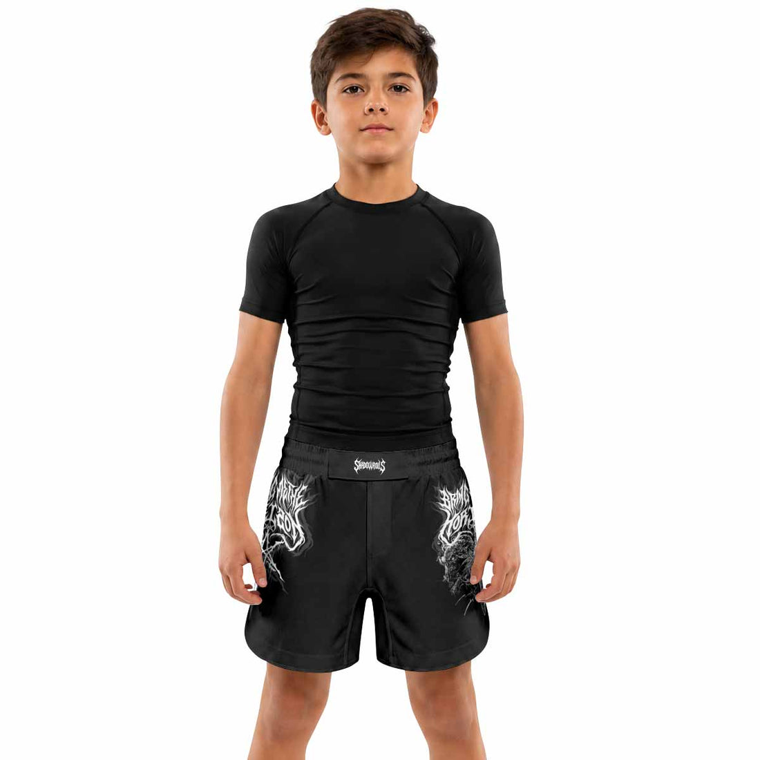 Sword of Chaos Kids Grappling Shorts - lifestyle