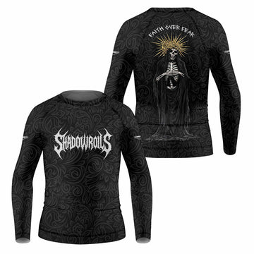 Faith Over Fear Dark Halo Kids Rash Guard