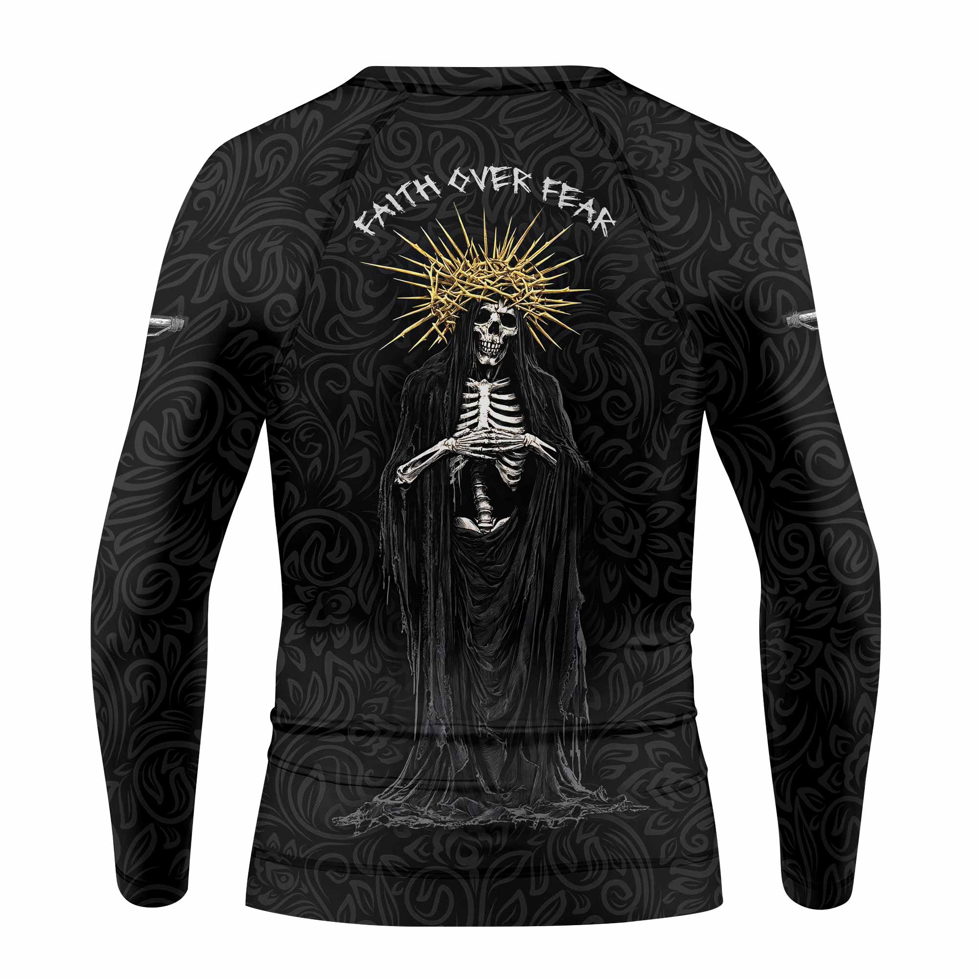 Faith Over Fear Dark Halo Kids Rash Guard