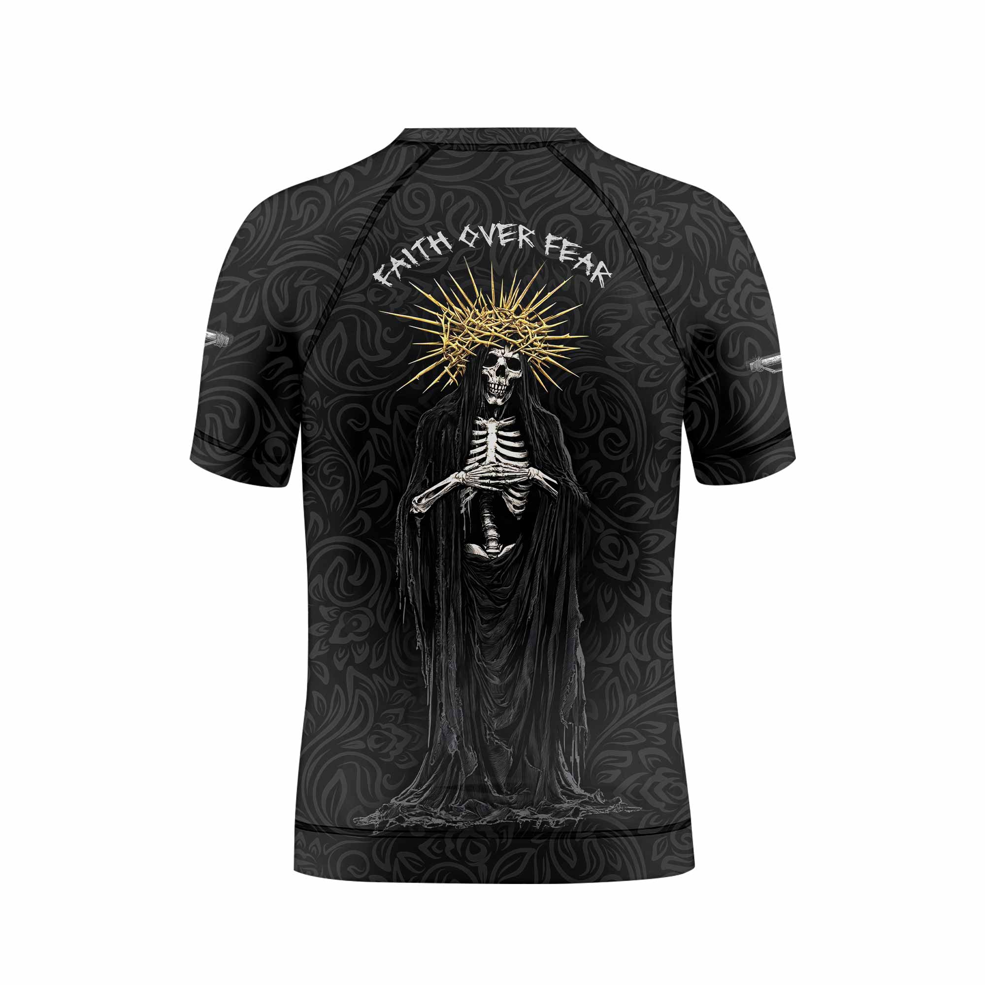 Faith Over Fear Dark Halo Kids Rash Guard