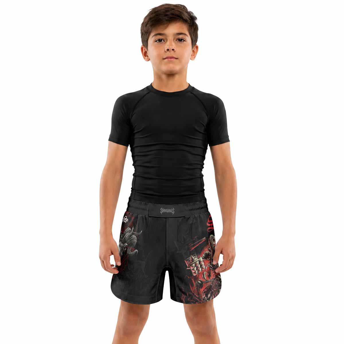 Dark Ram Warlord Kids Grappling Shorts - lifestyle