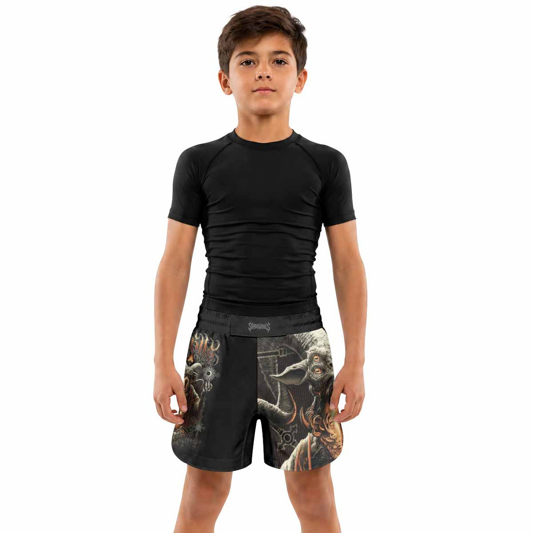 Eldritch Horror Kids Grappling Shorts - lifestyle