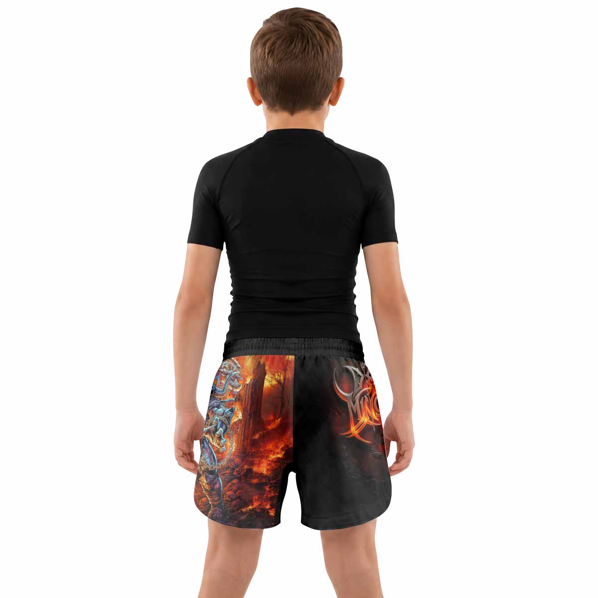 Inferno Minotaur Kids Grappling Shorts - lifestyle
