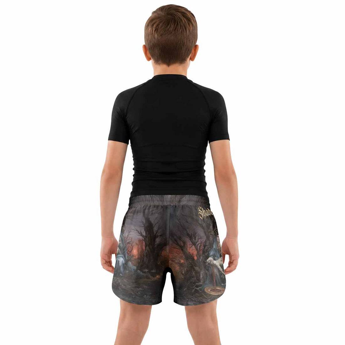 Shadow Throne Kids Grappling Shorts - lifestyle