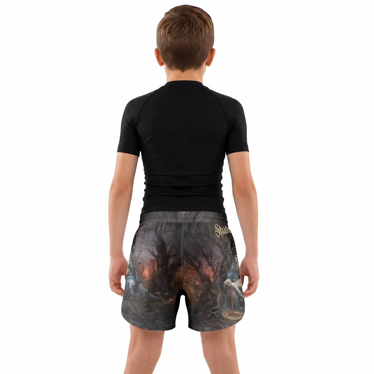 Shadow Throne Kids Grappling Shorts - lifestyle