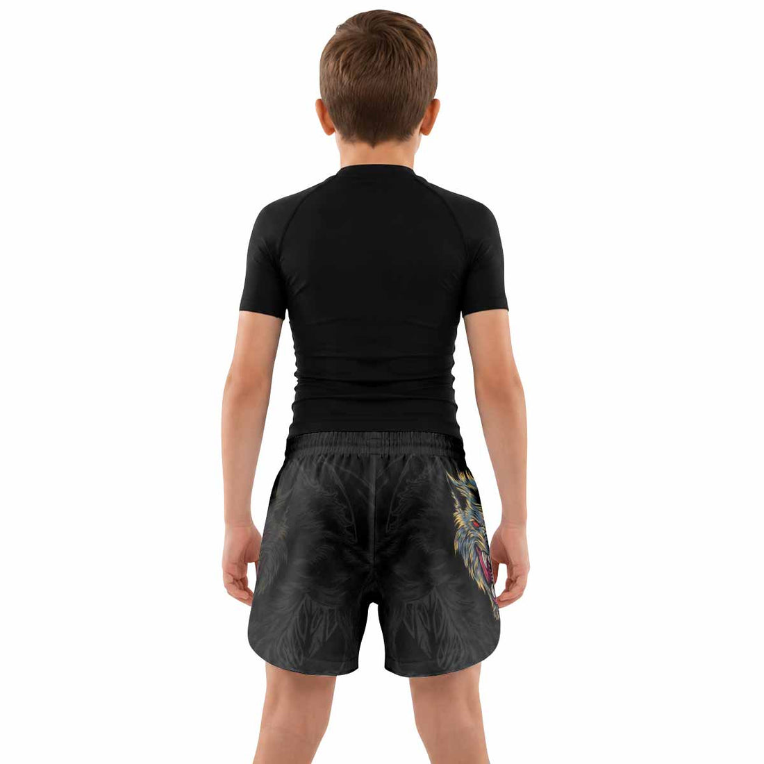Wolf Rage Kids Grappling Shorts - lifestyle