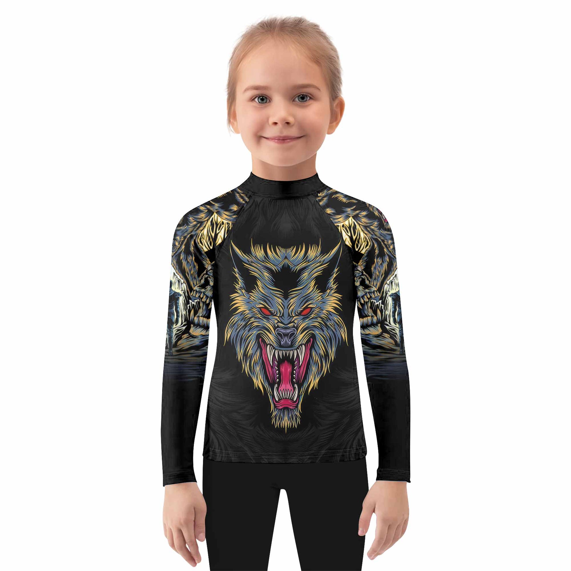 Wolf Rage Kids Rash Guard