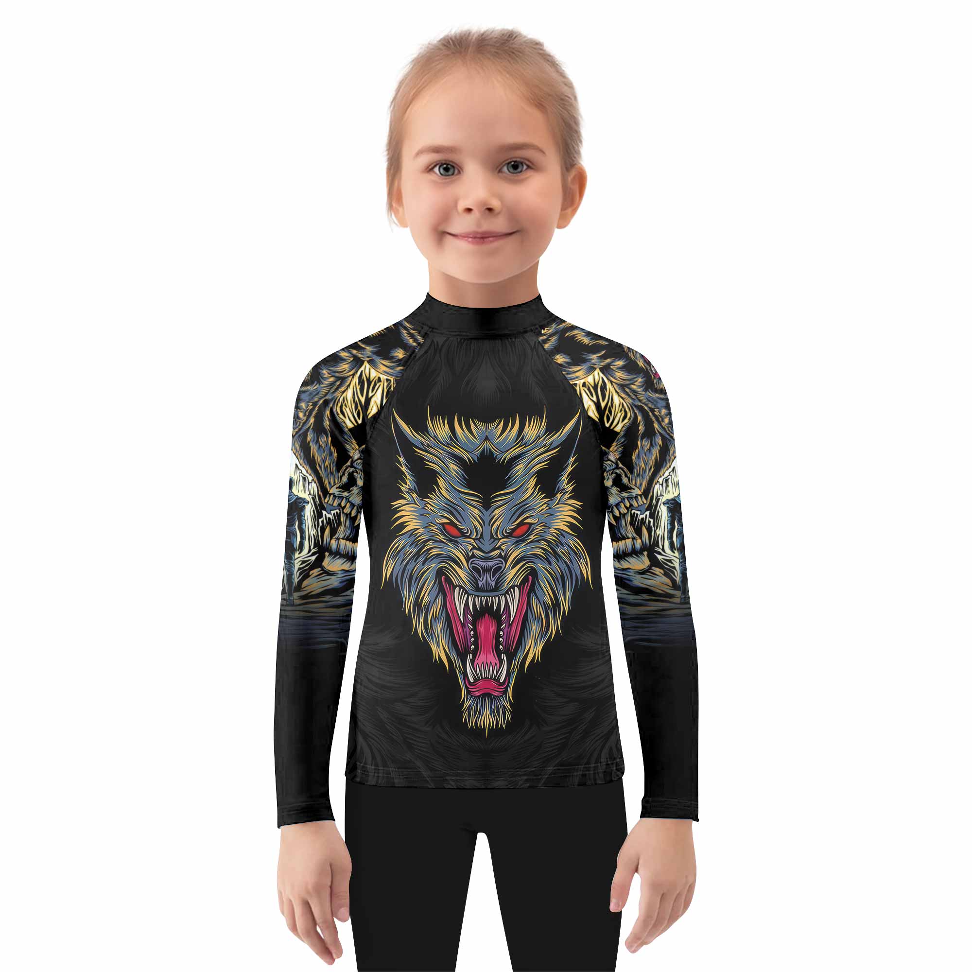 Wolf Rage Kids Rash Guard