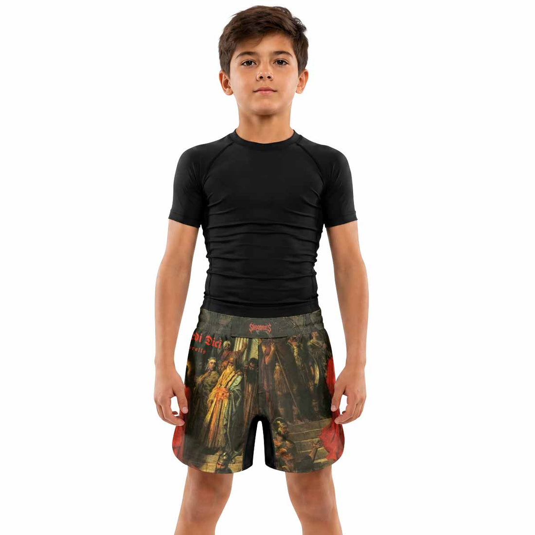 Crimson Messiah Kids Grappling Shorts - lifestyle