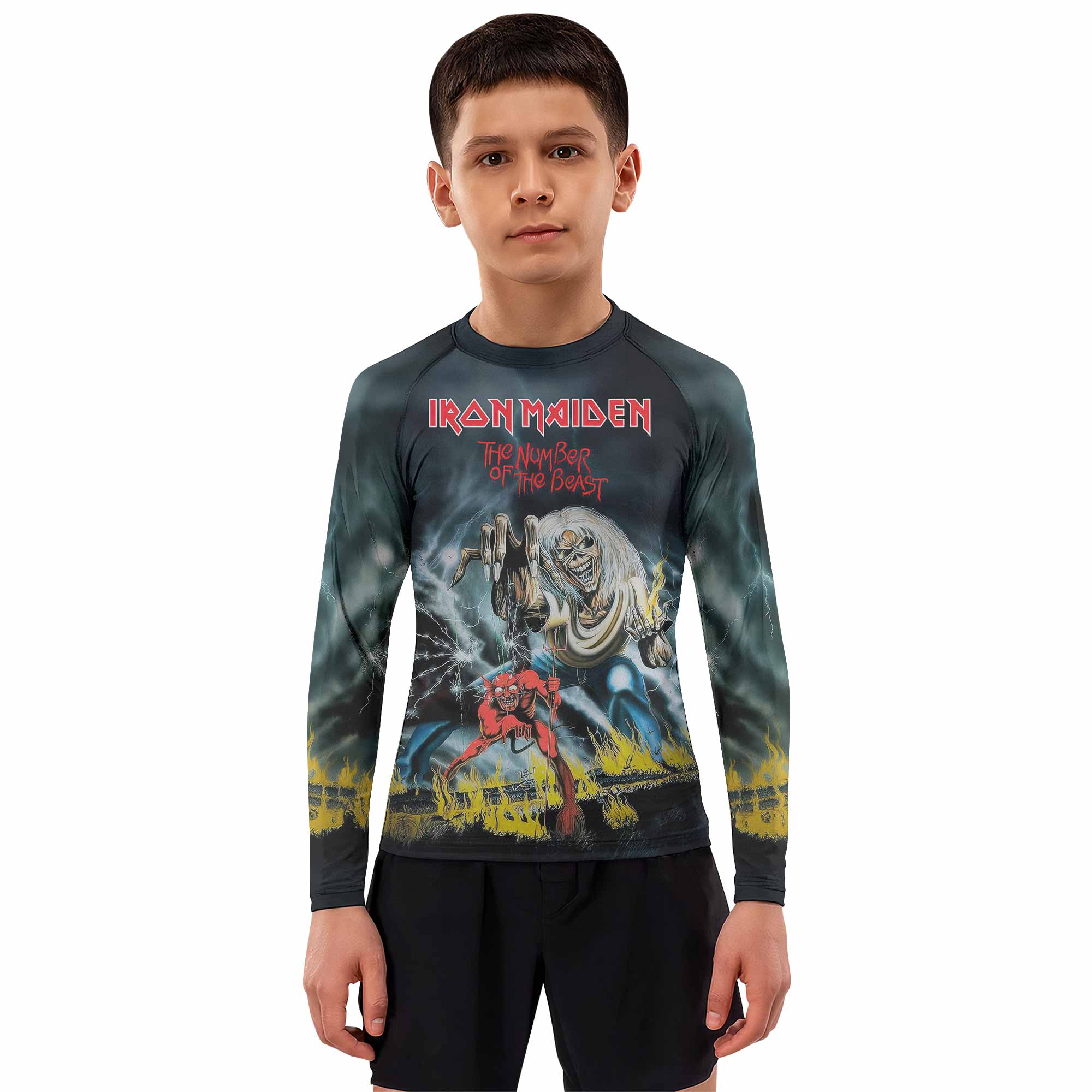 Iron Maiden Eternal Beast Kids Rash Guard
