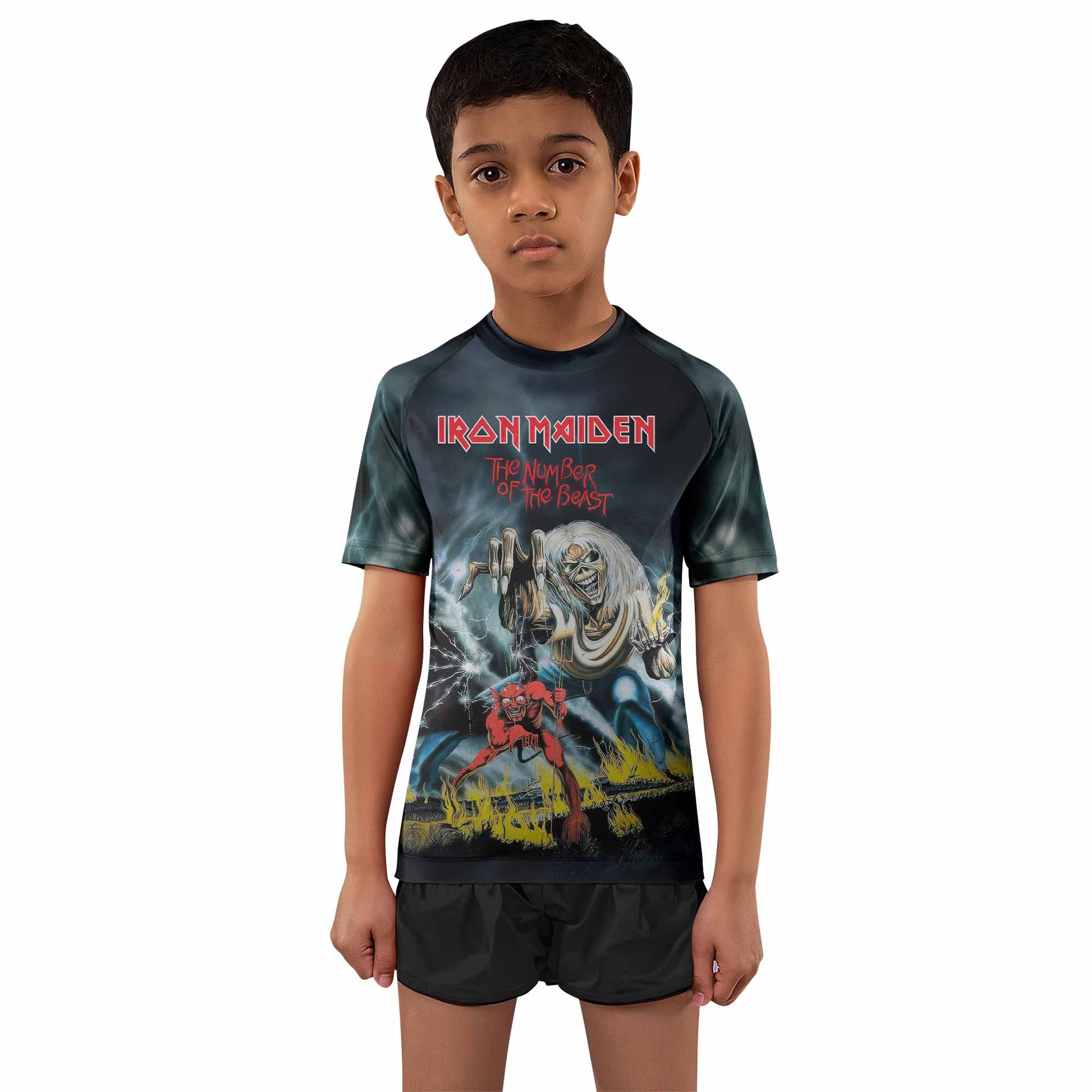 Iron Maiden Eternal Beast Kids Rash Guard
