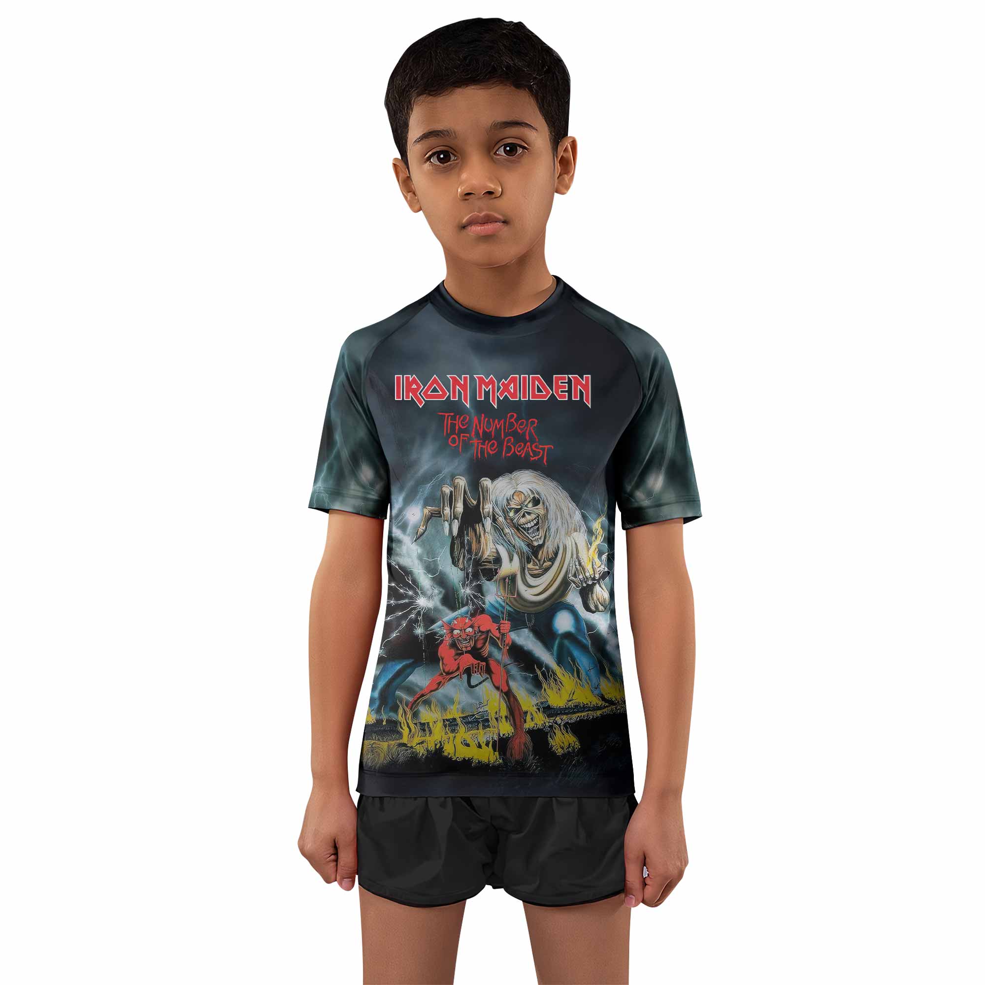 Iron Maiden Eternal Beast Kids Rash Guard