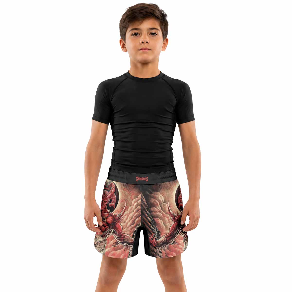 Lord of Hell Kids Grappling Shorts - lifestyle