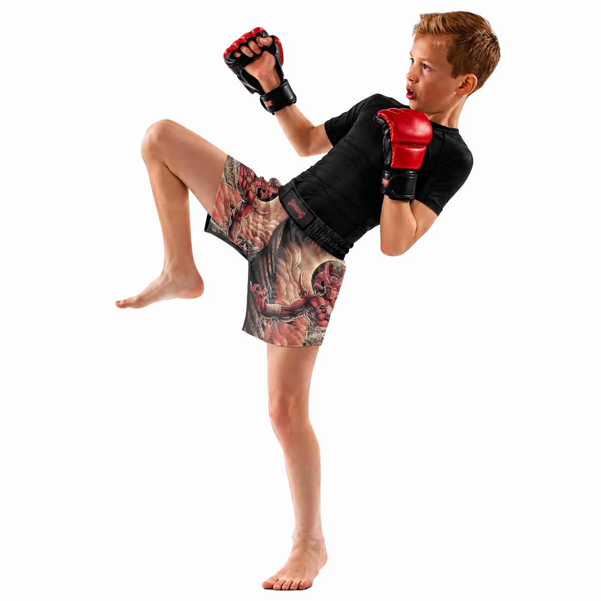 Lord of Hell Kids Grappling Shorts - lifestyle
