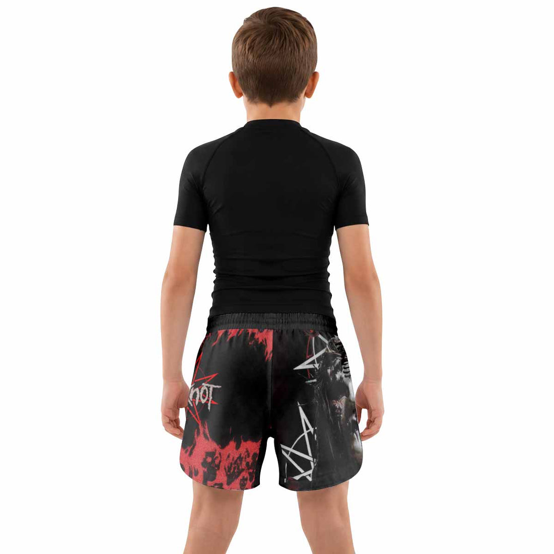 Slipknot Masked Chaos Kids Grappling Shorts - lifestyle