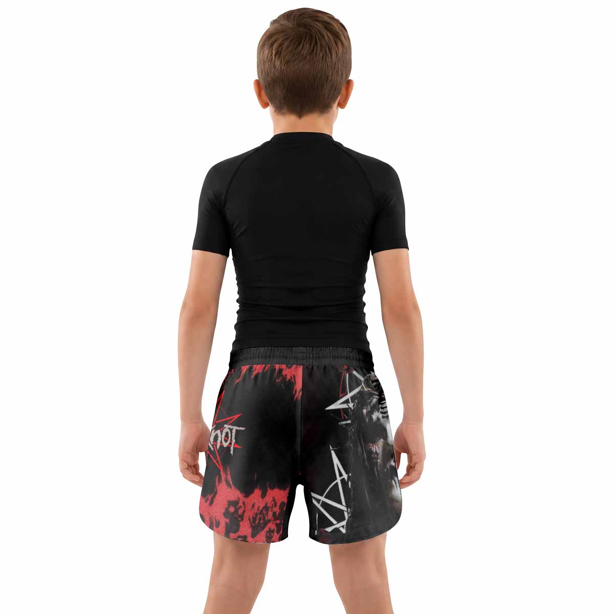 Slipknot Masked Chaos Kids Grappling Shorts - lifestyle