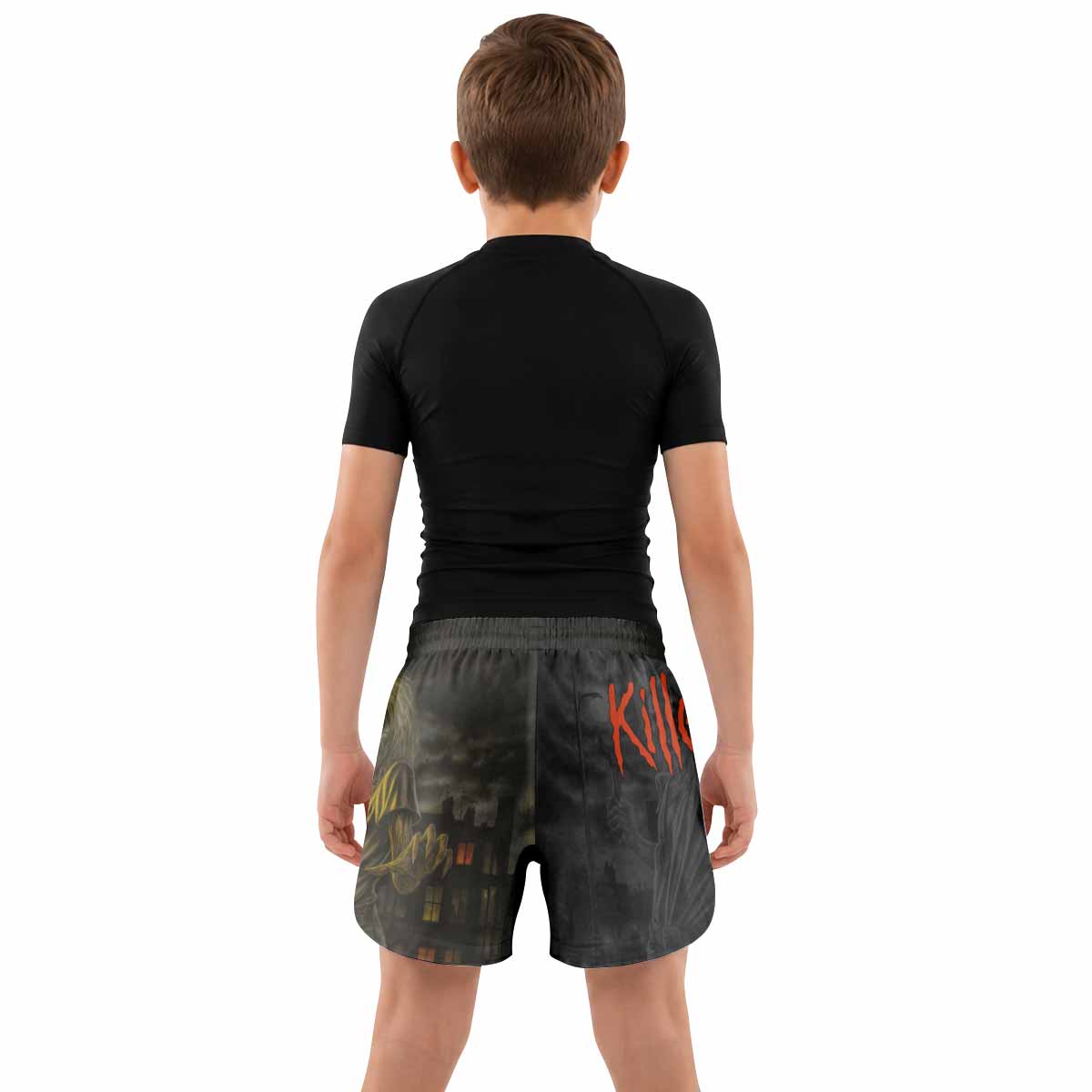 Iron Maiden Midnight Slayer Kids Grappling Shorts - lifestyle