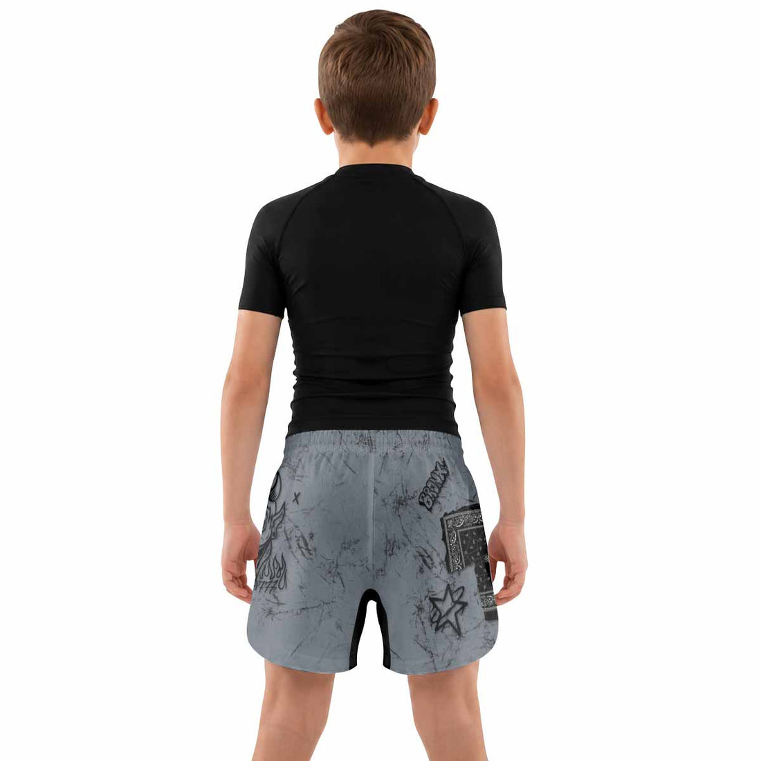 Oni Graffiti Kids Grappling Shorts - lifestyle