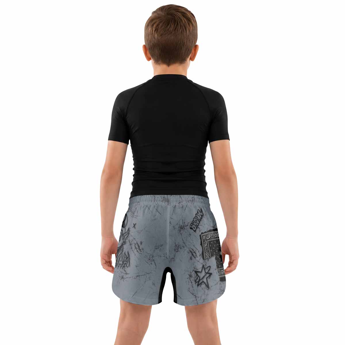 Oni Graffiti Kids Grappling Shorts - lifestyle