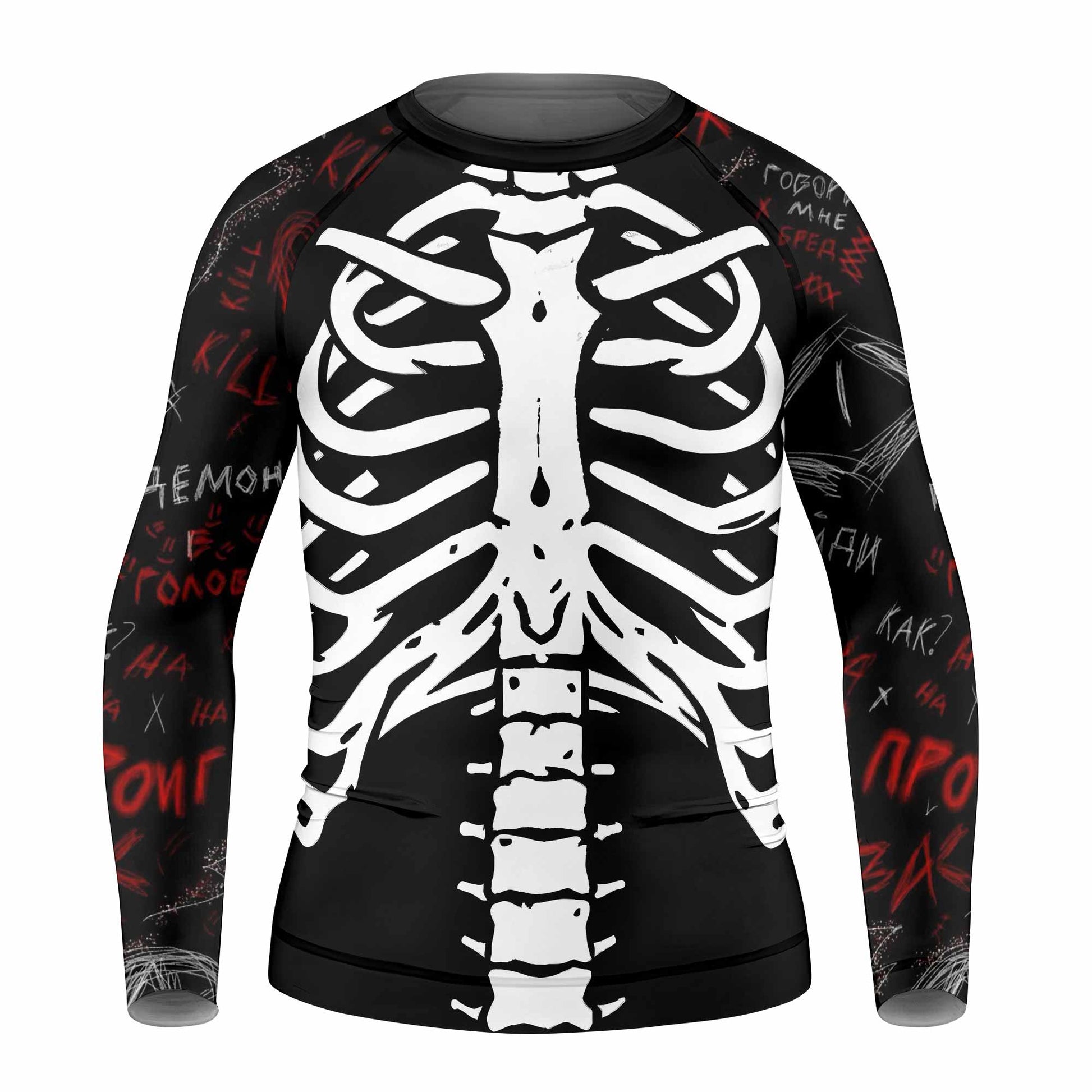 Skeleton Graffiti Kids Rash Guard