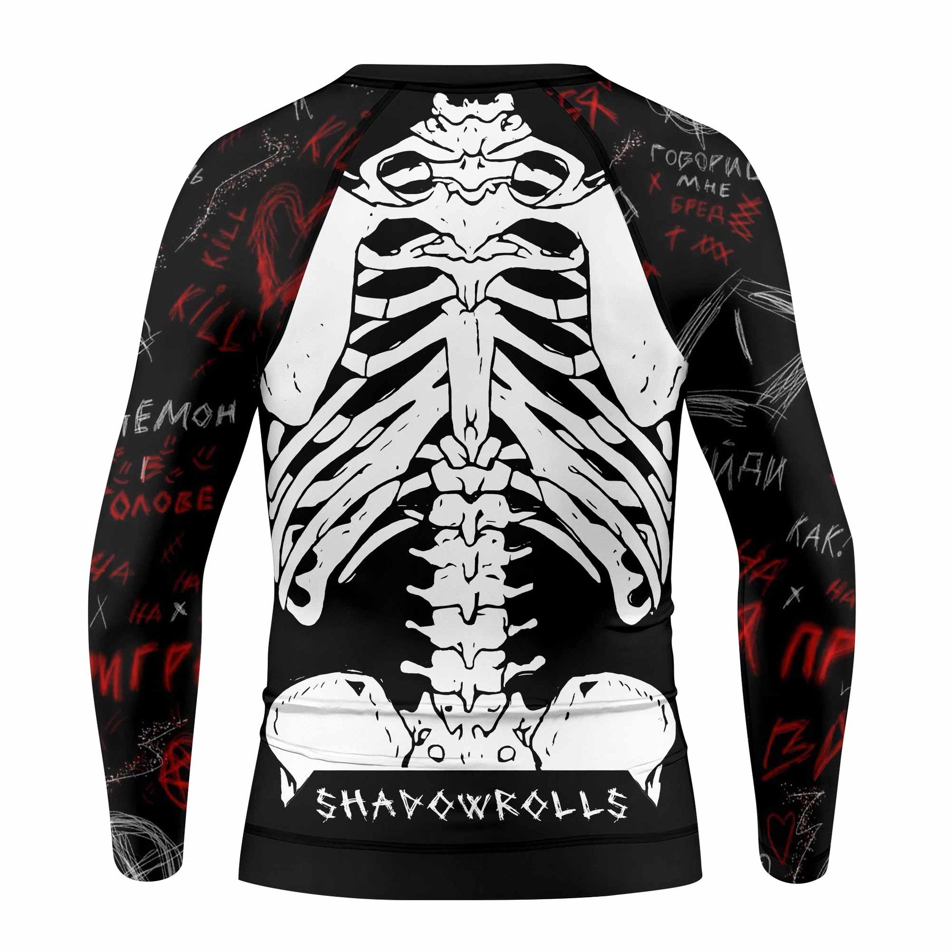 Skeleton Graffiti Kids Rash Guard