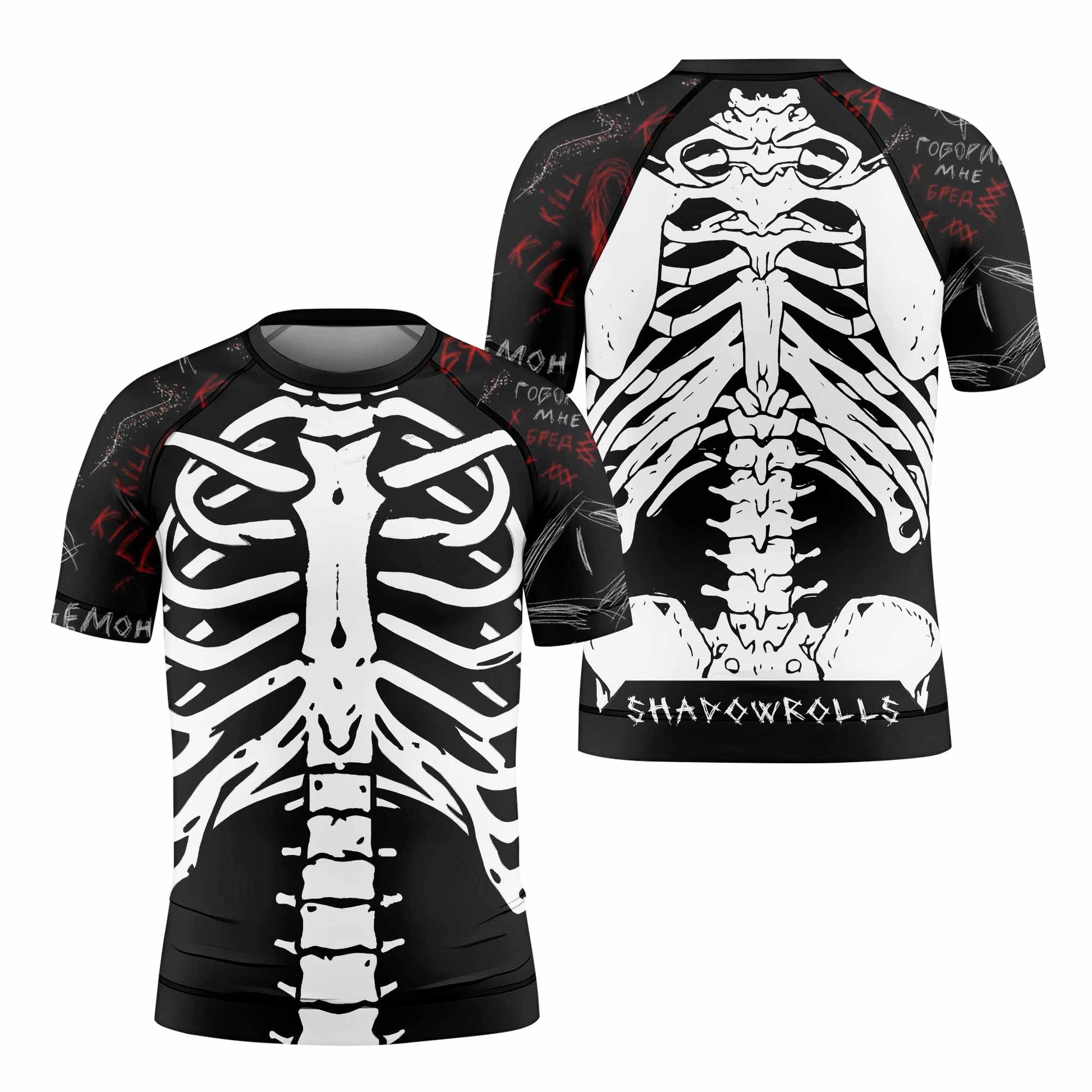 Skeleton Graffiti Kids Rash Guard