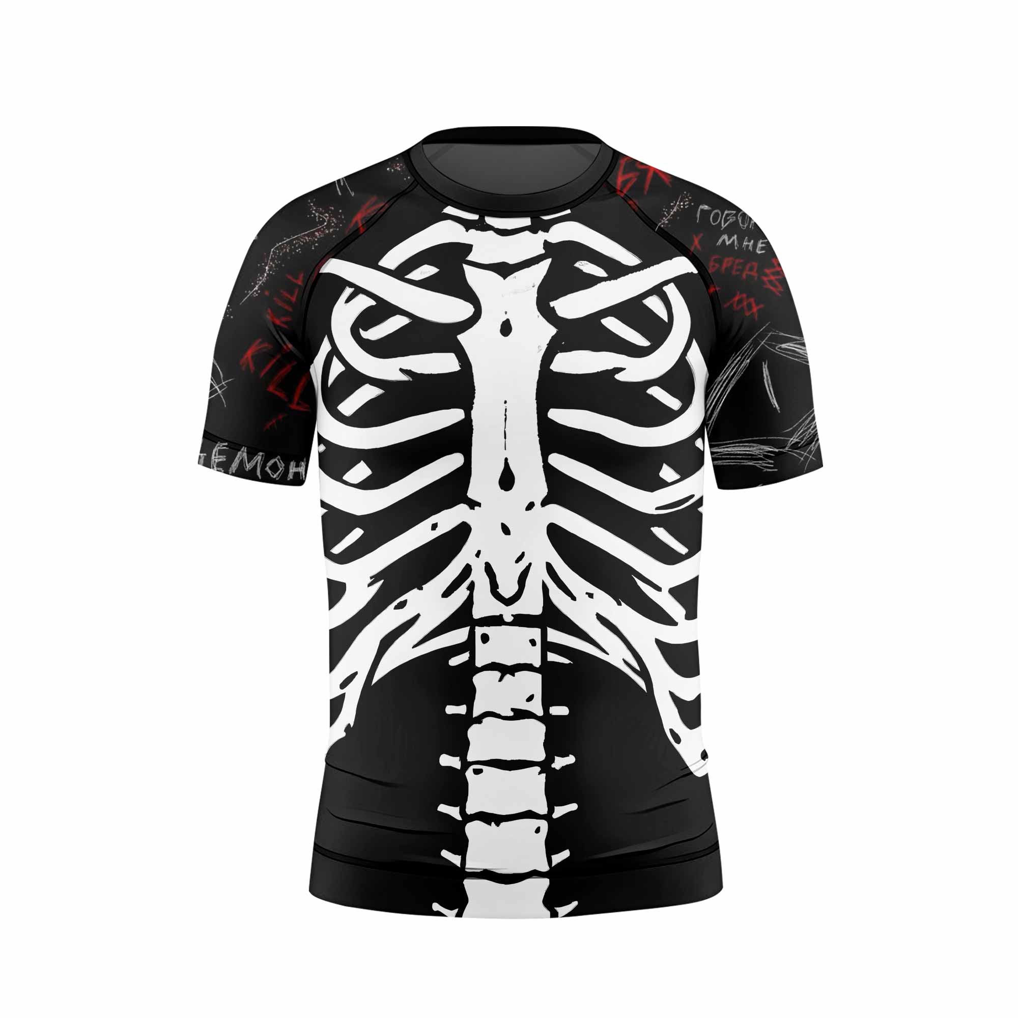 Skeleton Graffiti Kids Rash Guard