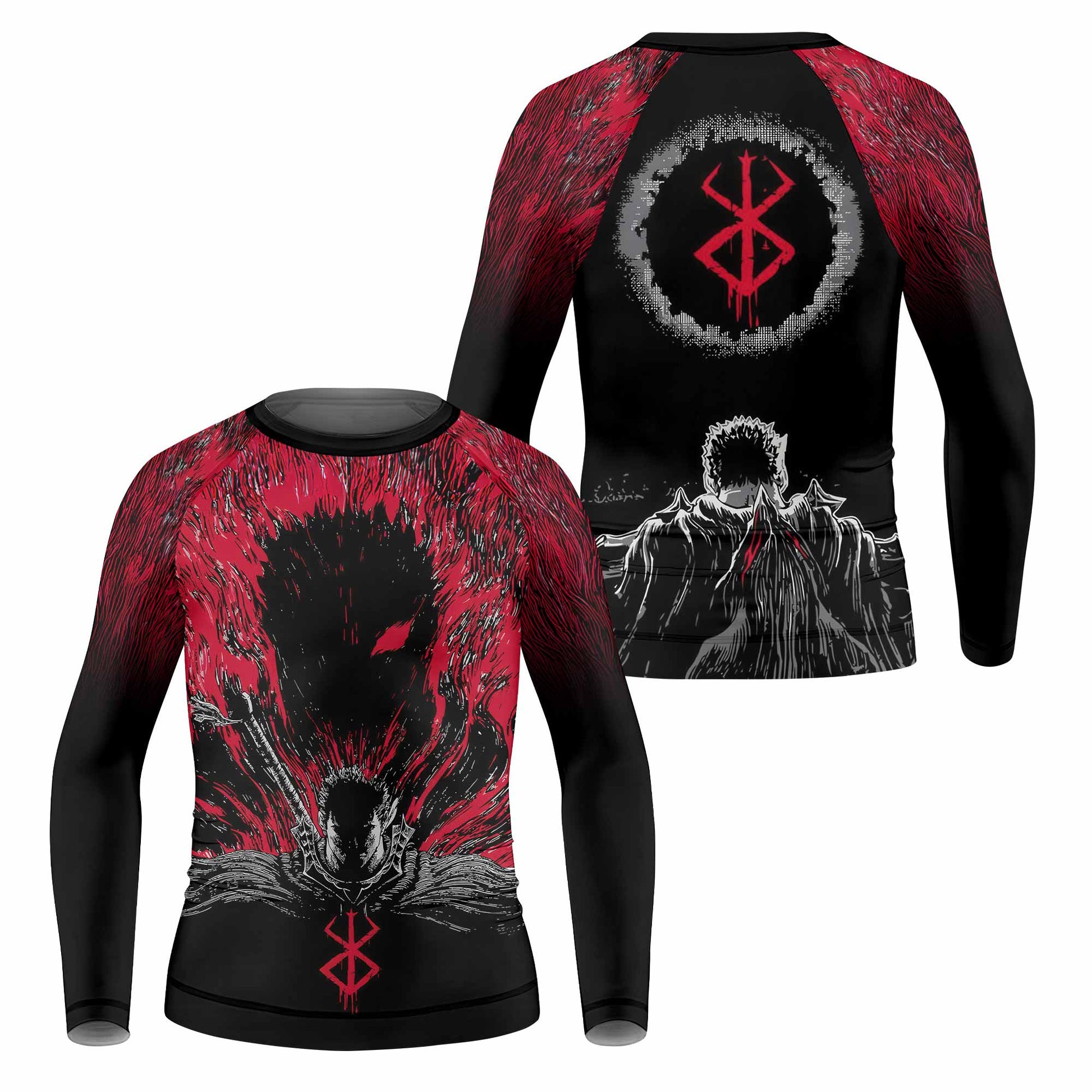 Berserk Black Swordsman Kids Rash Guard