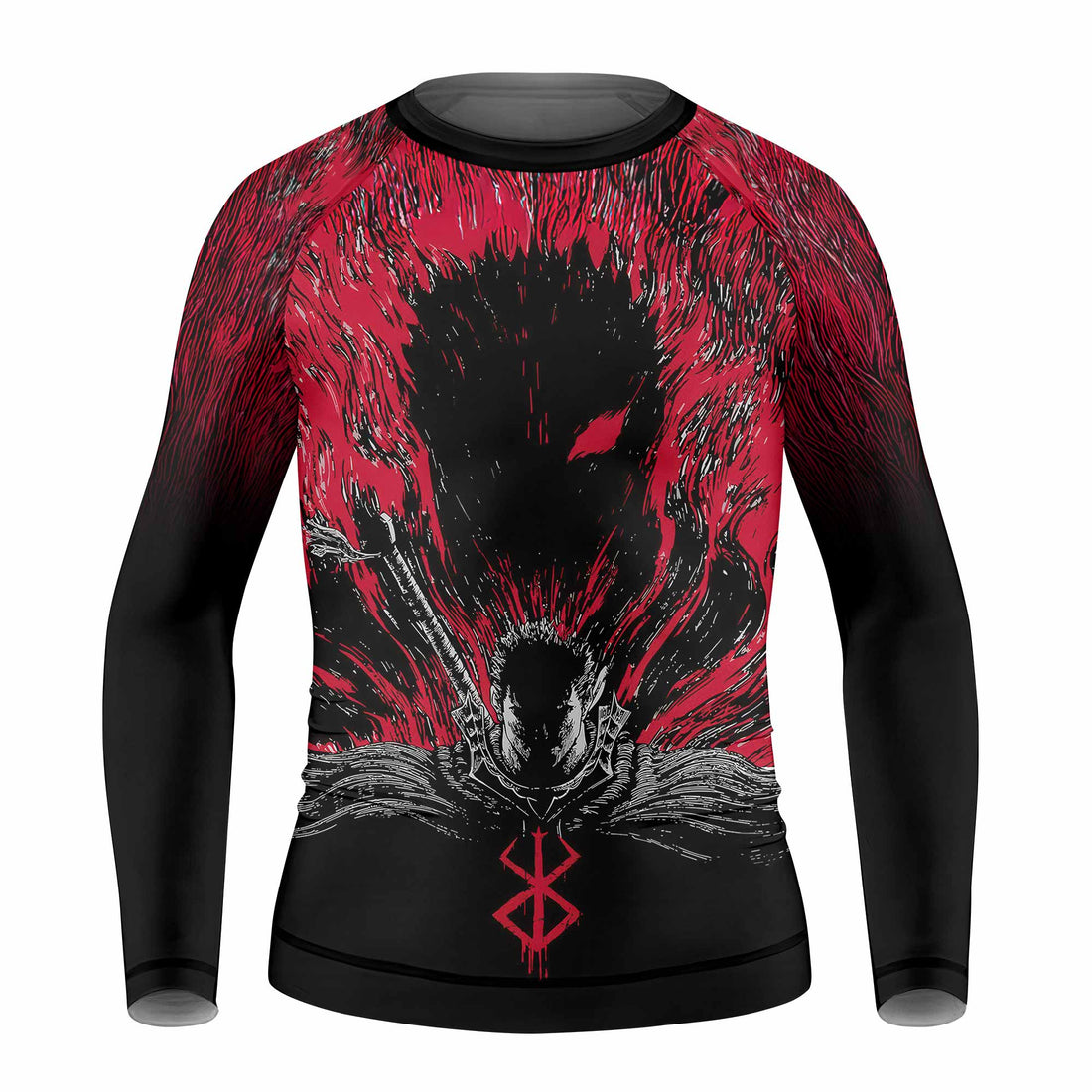 Berserk Black Swordsman Kids Rash Guard