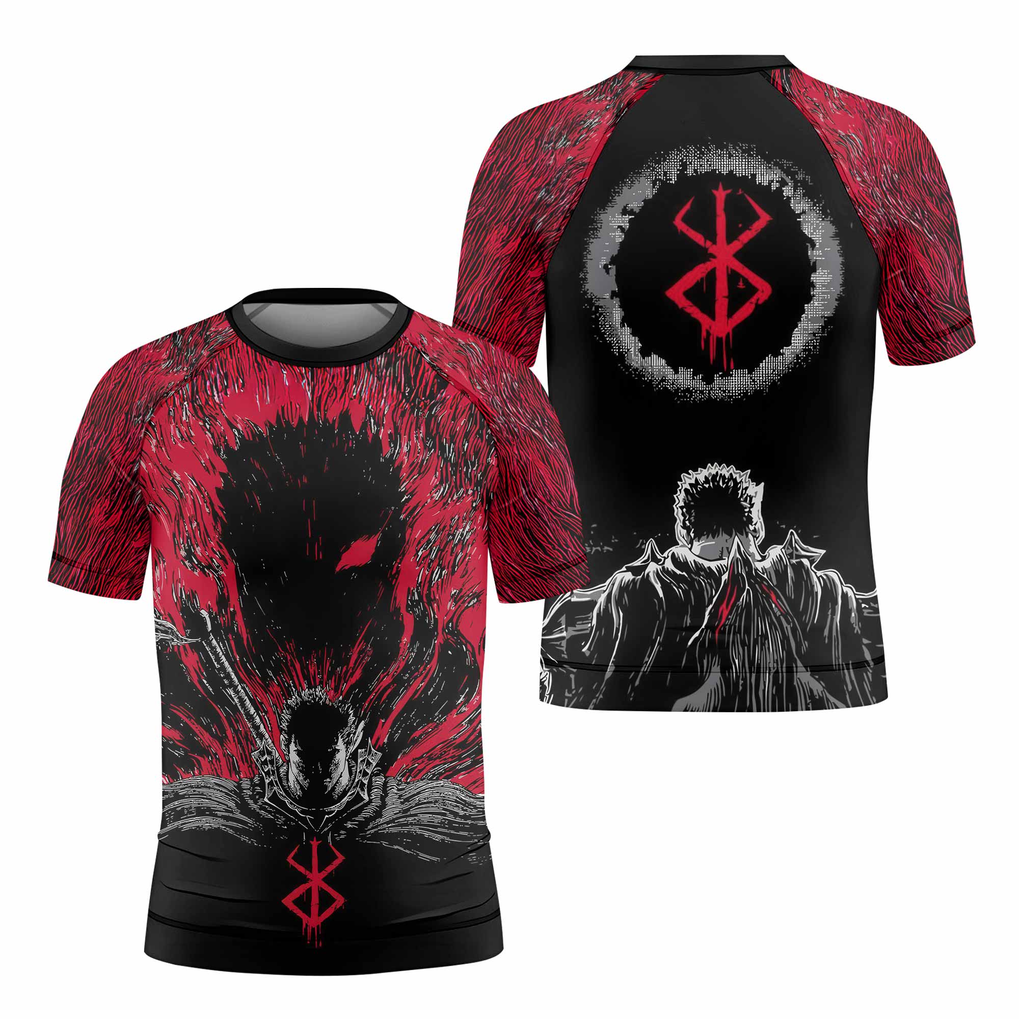 Berserk Black Swordsman Kids Rash Guard