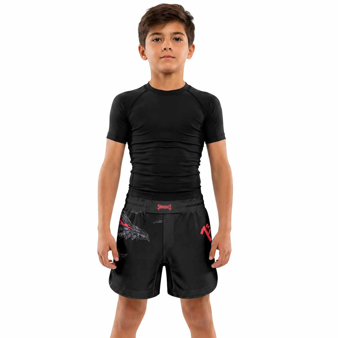 Berserk Beast of Darkness Kids Grappling Shorts - lifestyle