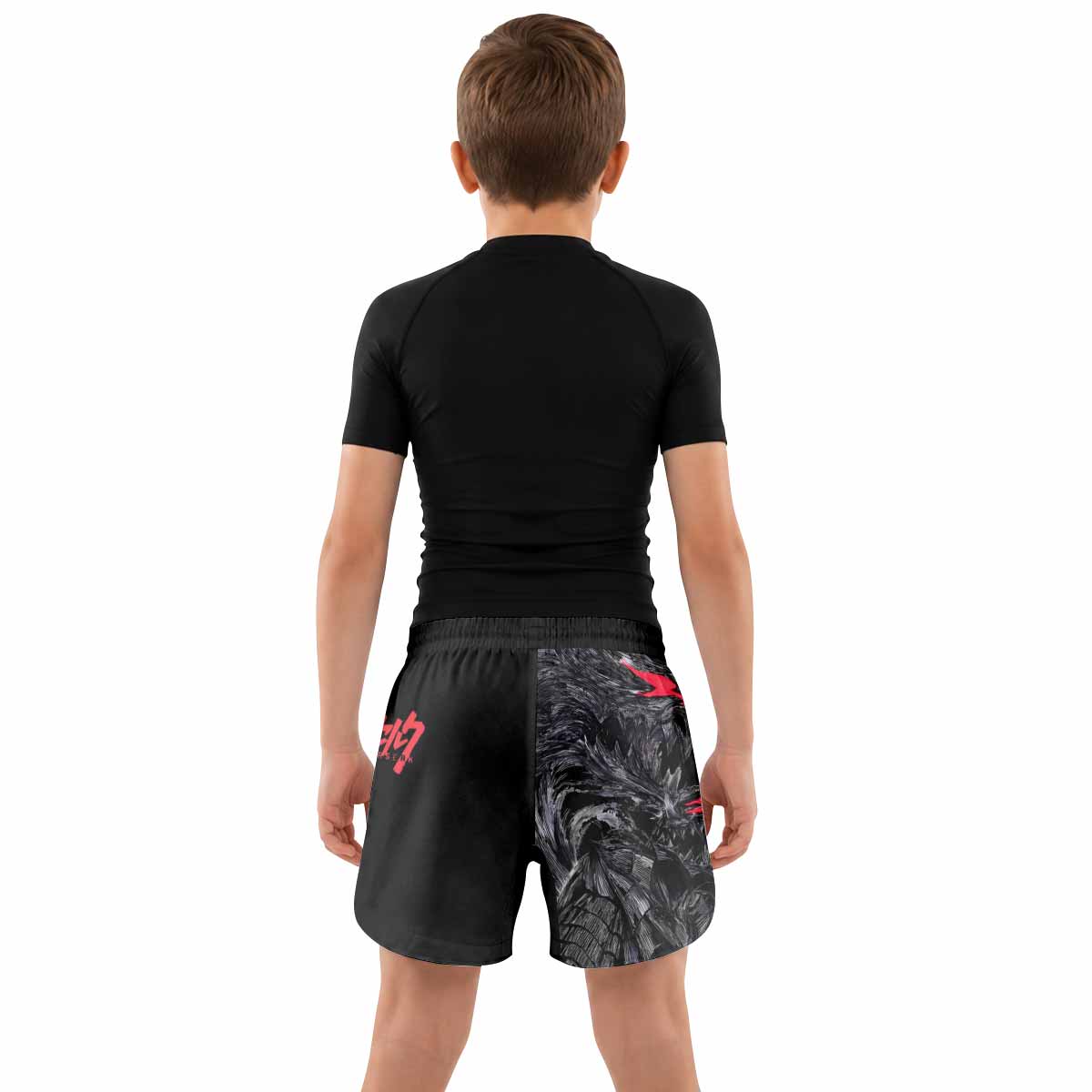 Berserk Beast of Darkness Kids Grappling Shorts - lifestyle