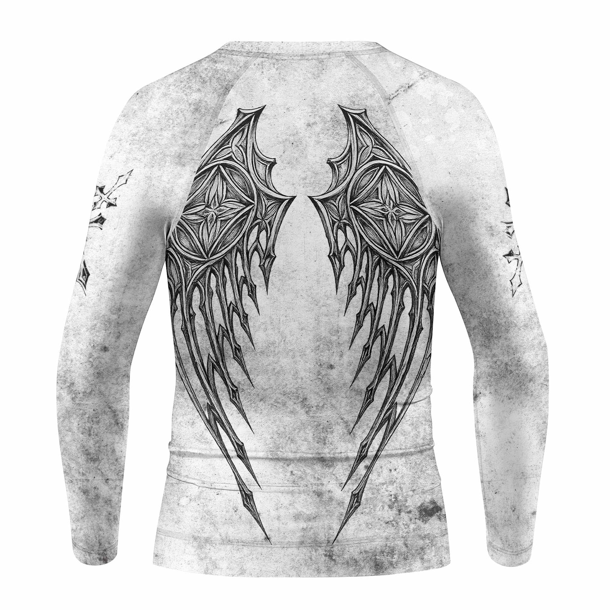 Gothic Angel Cross Kids Rash Guard