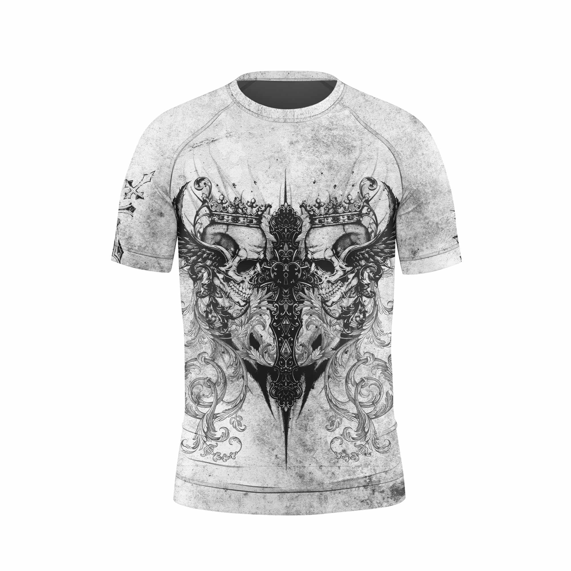 Gothic Angel Cross Kids Rash Guard