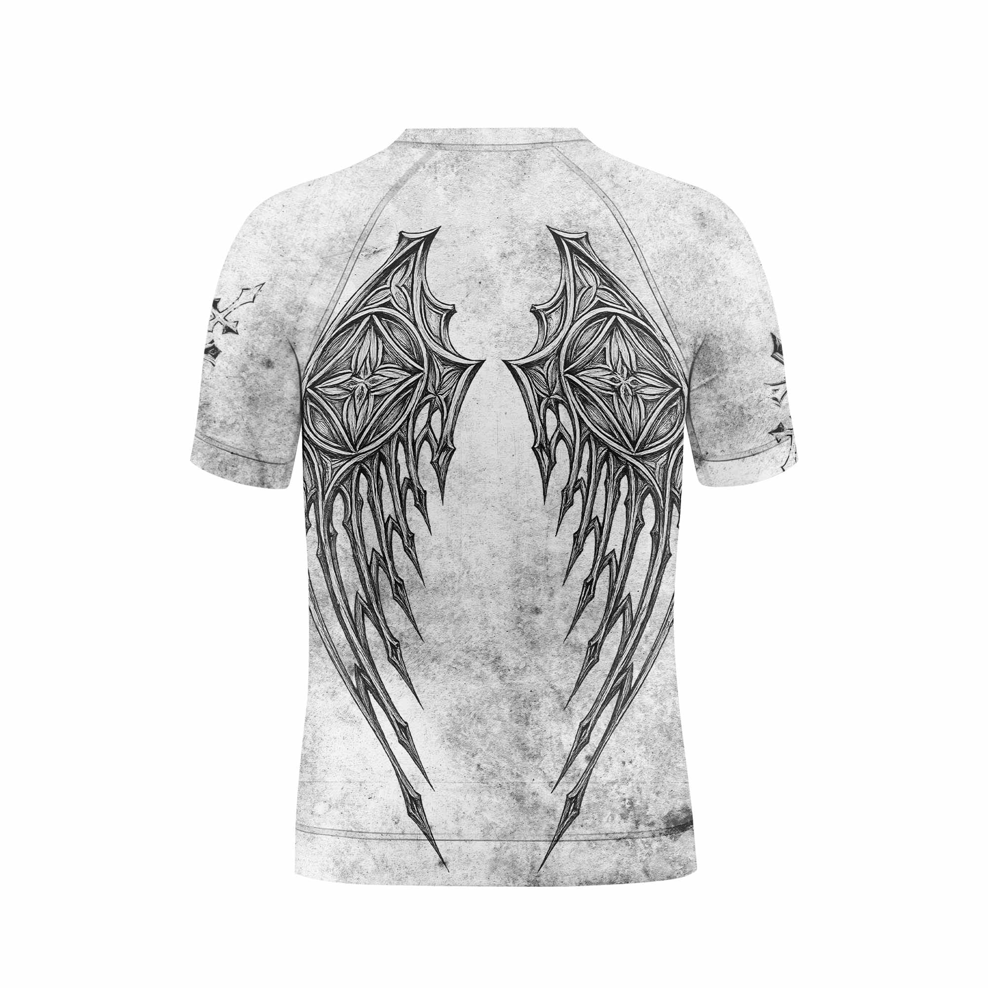 Gothic Angel Cross Kids Rash Guard