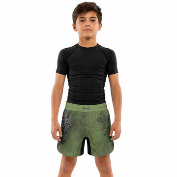 Gothic Cross Kids Grappling Shorts - lifestyle