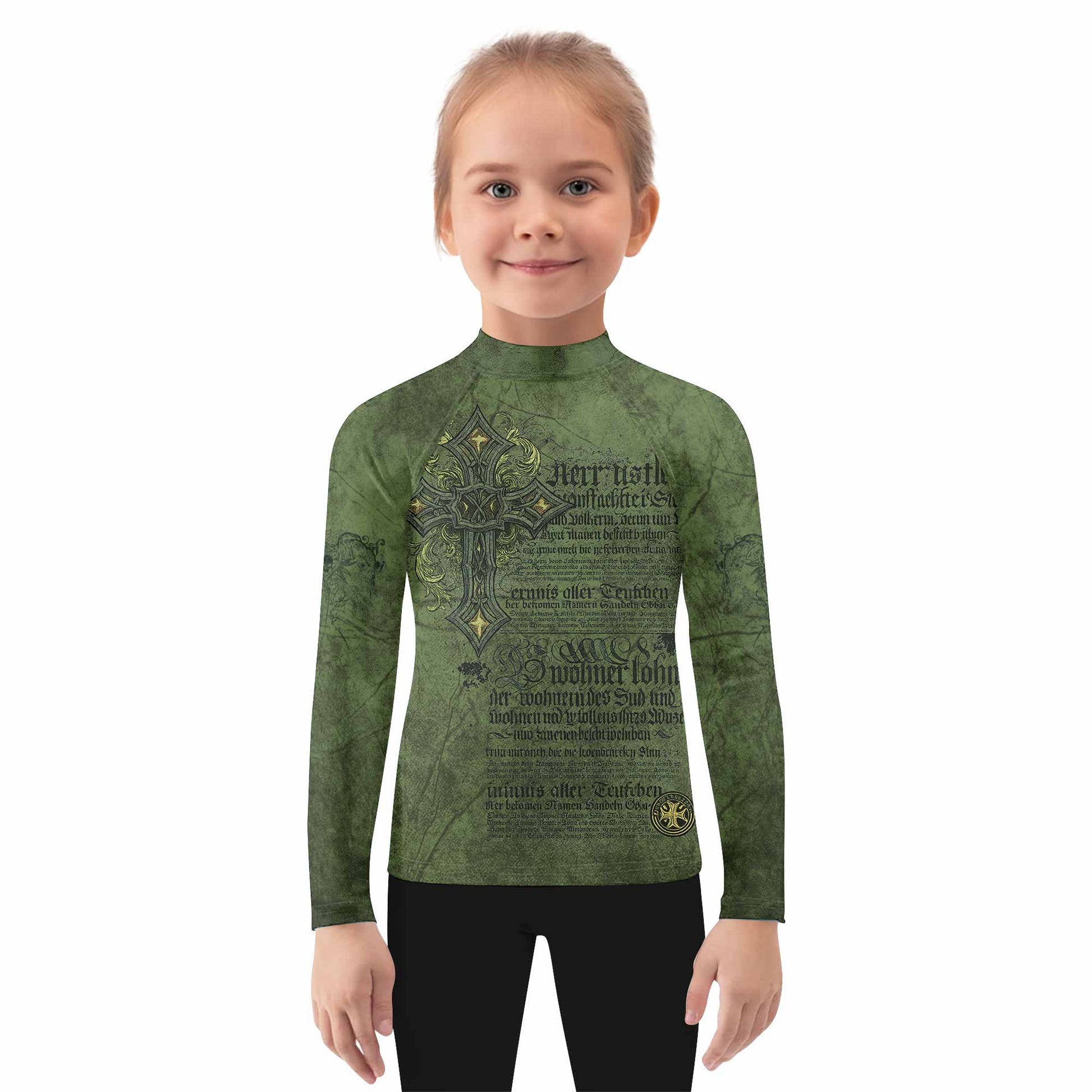 Gothic Cross Kids Rash Guard
