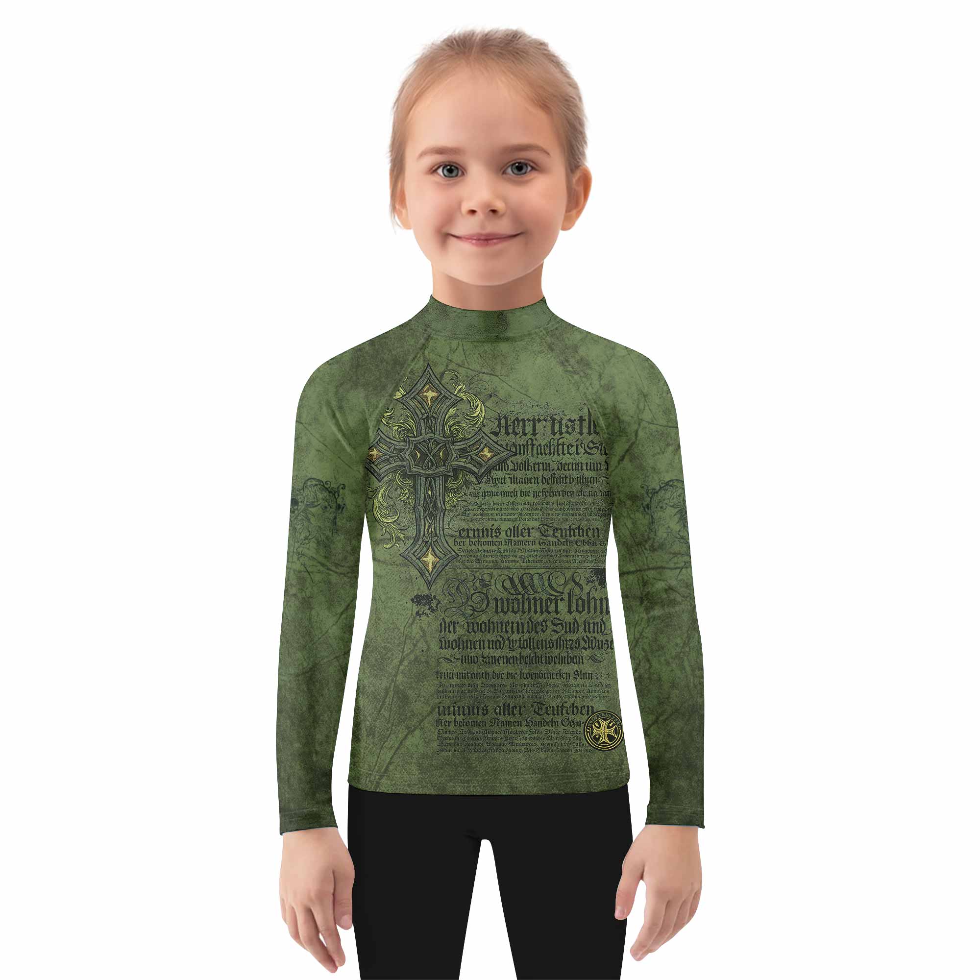 Gothic Cross Kids Rash Guard